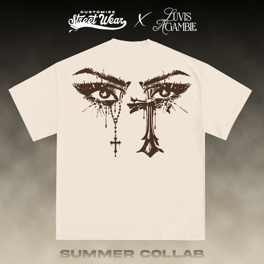 Prayer Tears Tee – Cream | Customize Street Wear × Love Is A Gamble