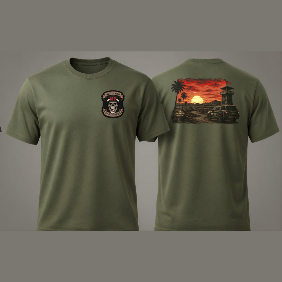 2nd Platoon Custom Military T-Shirt - M280-3 Comfort Blend