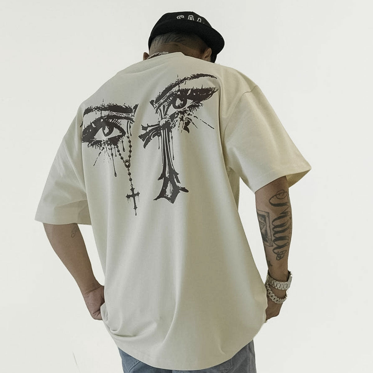 Prayer Tears Tee – Cream | Customize Street Wear × Love Is A Gamble