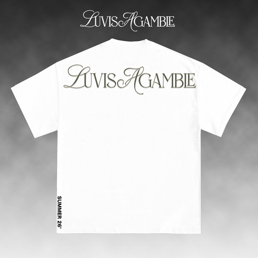 Luv Is A Gamble Double Cry Tee - White