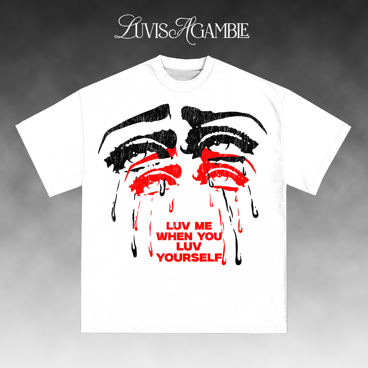 Luv Is A Gamble Double Cry Tee - Red