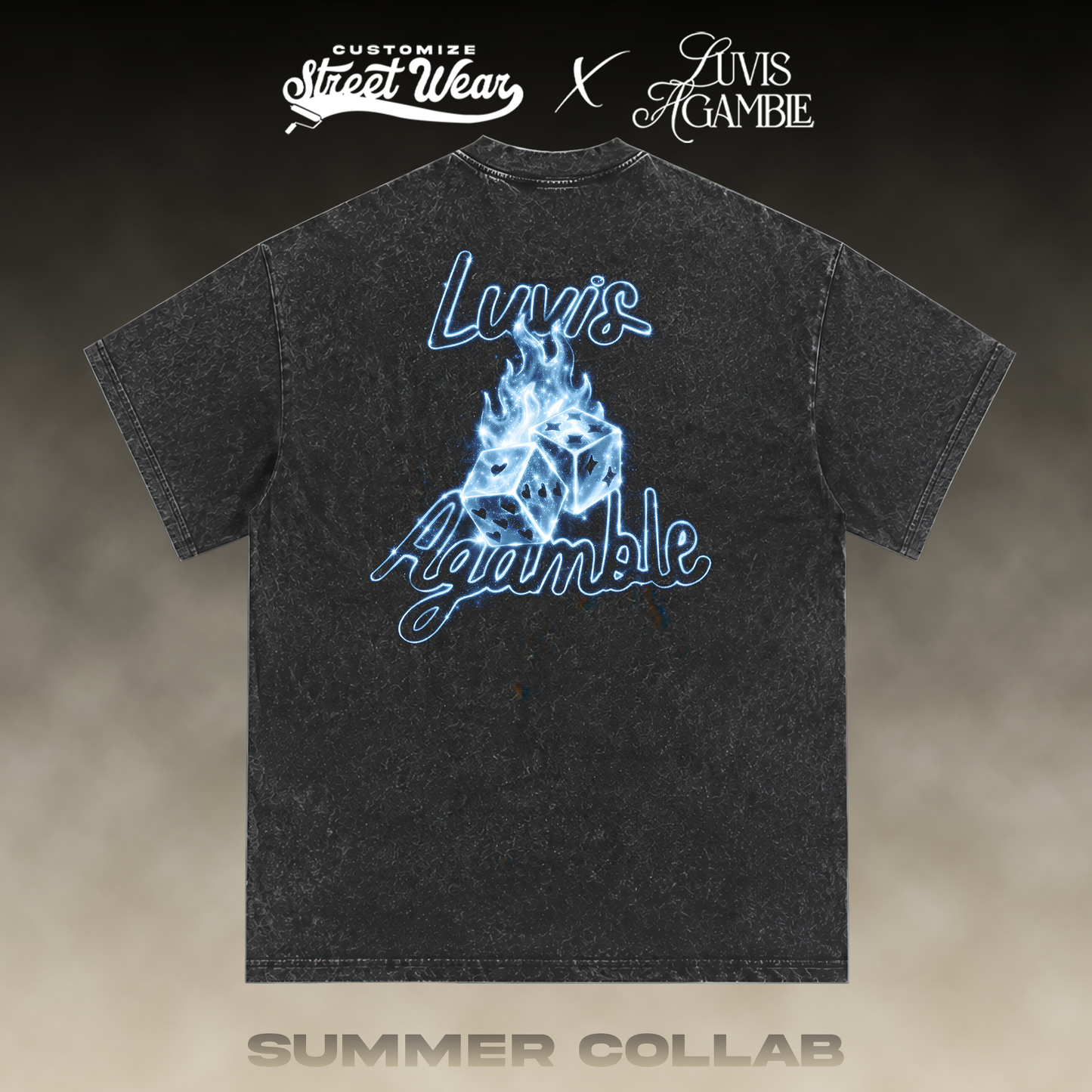 Goodbye Dice Tee – Vintage Black | Customize Street Wear × Love Is A Gamble