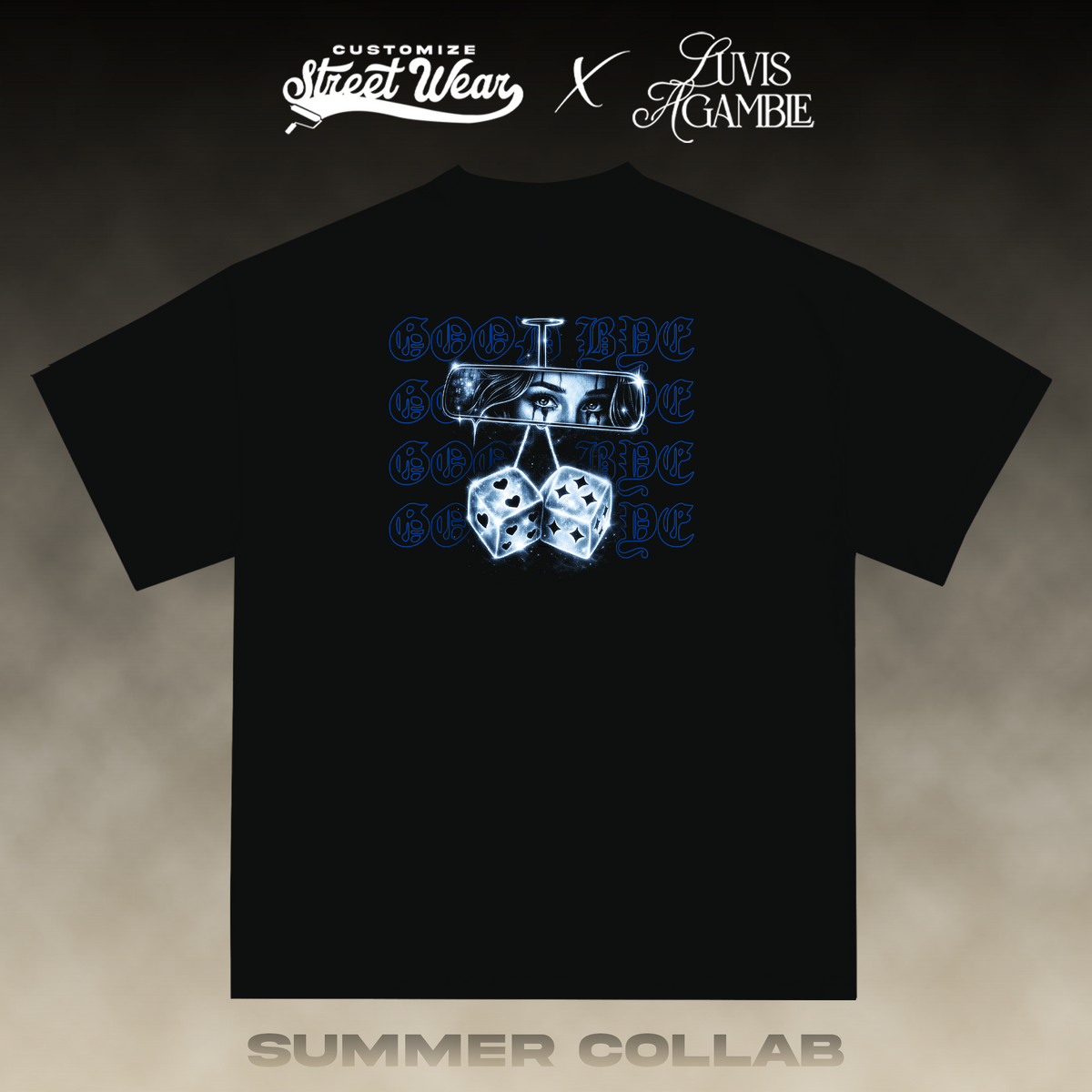 Goodbye Mirror Tee – Black | Customize Street Wear × Love Is A Gamble