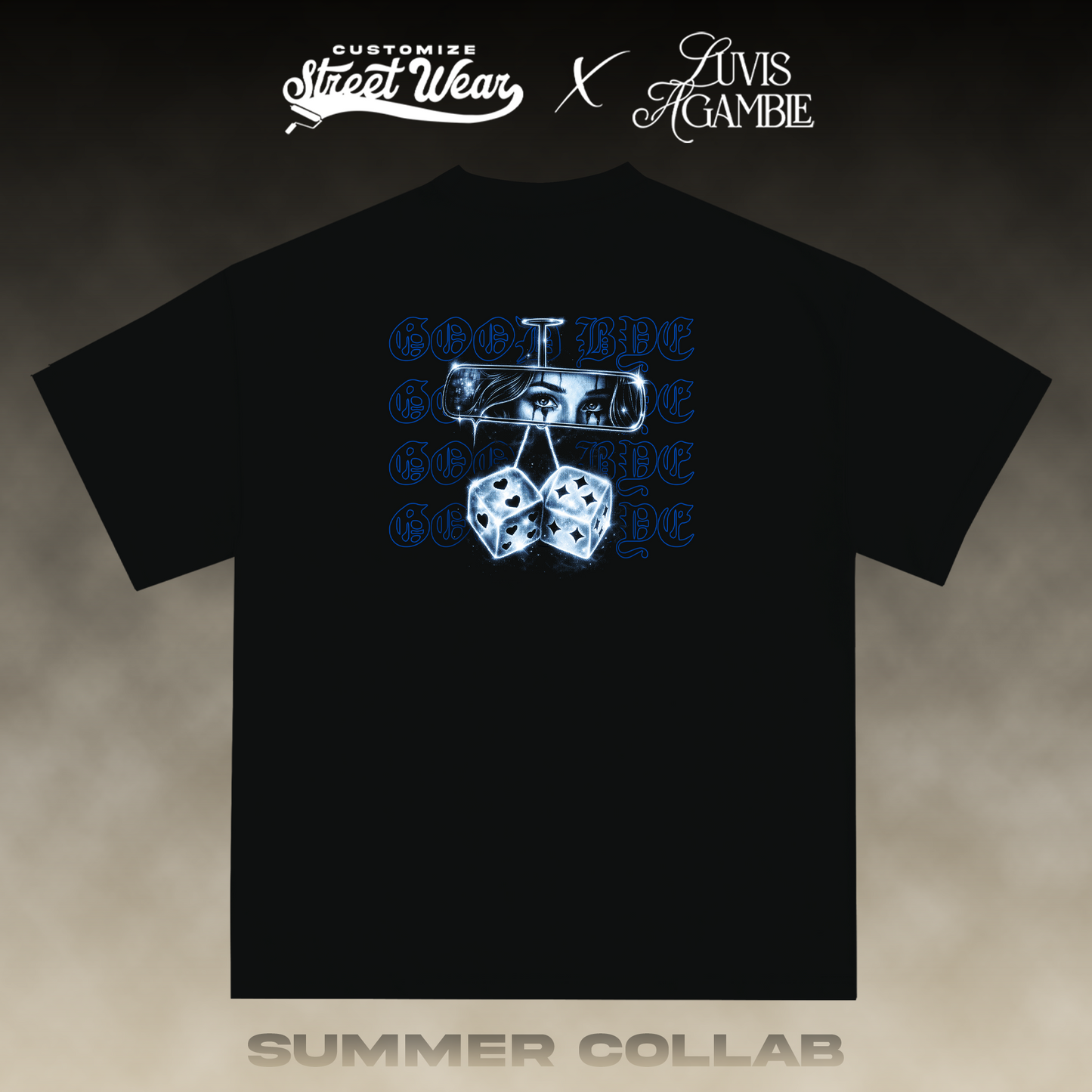 Goodbye Mirror Tee – Black | Customize Street Wear × Love Is A Gamble