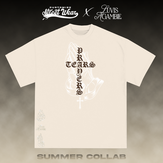 Prayer Tears Tee – Cream | Customize Street Wear × Love Is A Gamble