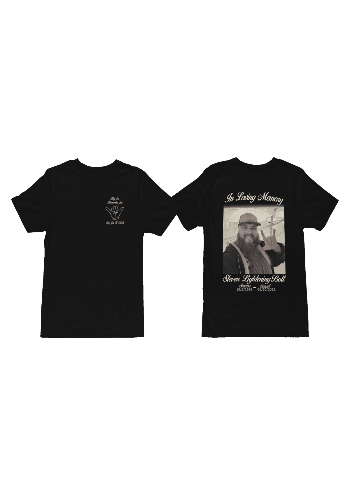 In Loving Memory – Steven "Lightning Bolt" Memorial T-Shirt
